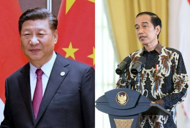 Presiden China Xi Jinping dan Presiden Indonesia Joko Widodo (Jokowi). Foto: Antara